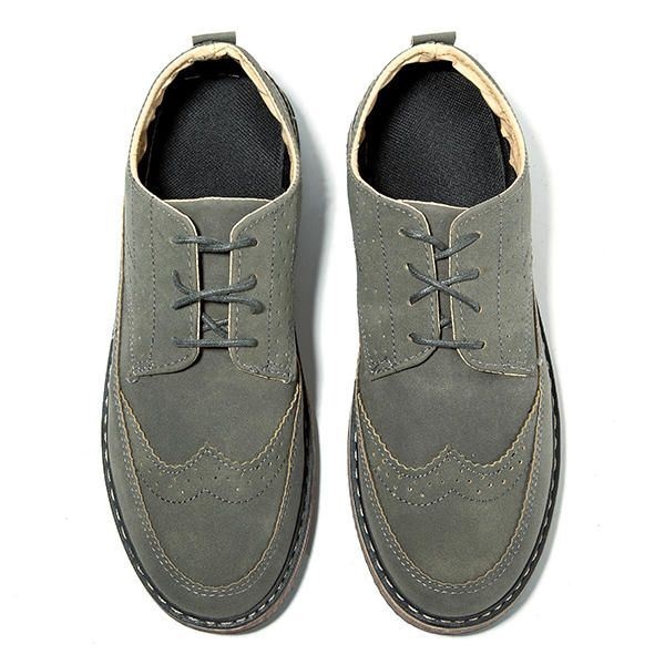 Męskie Buty Oxford W Stylu Retro W Stylu Brytyjskim Ze Skórzanym Akcentem