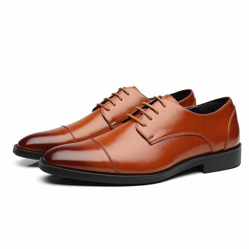 Męskie Buty Skórzane Z Mikrofibry Casual Business Oxfords