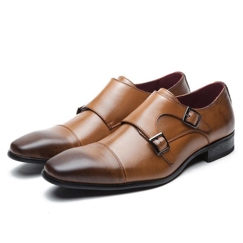 Męskie Buty Z Miękkiej Prawdziwej Skóry Oxfords Business Dress