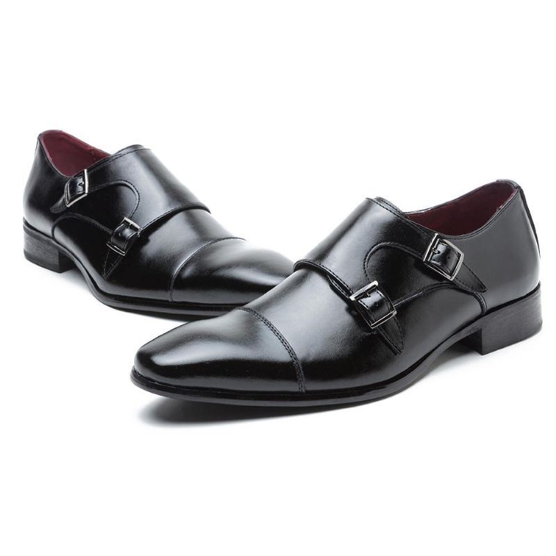 Męskie Buty Z Miękkiej Prawdziwej Skóry Oxfords Business Dress