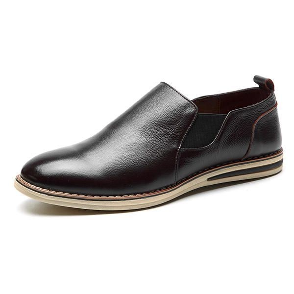 Męskie Buty Z Prawdziwej Skóry Casual Slip On Business Oxfords