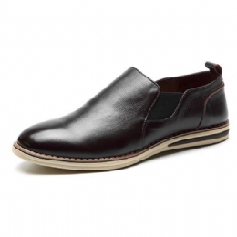 Męskie Buty Z Prawdziwej Skóry Casual Slip On Business Oxfords