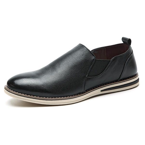 Męskie Buty Z Prawdziwej Skóry Casual Slip On Business Oxfords