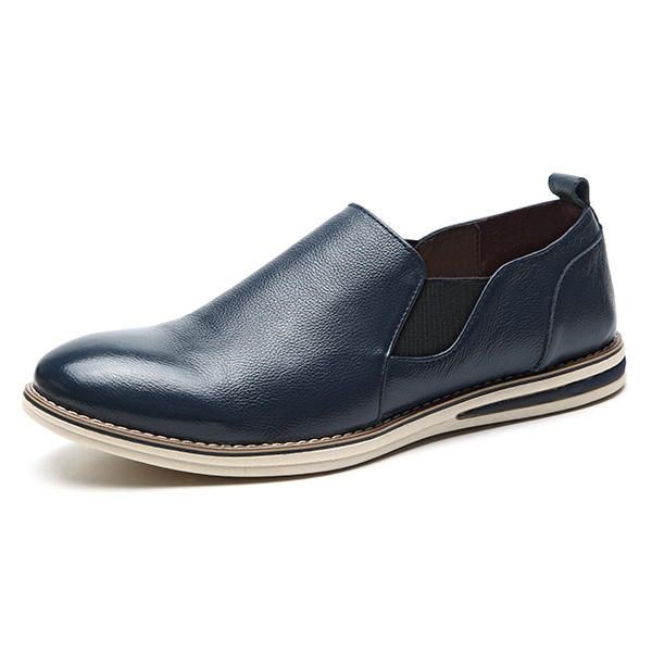 Męskie Buty Z Prawdziwej Skóry Casual Slip On Business Oxfords