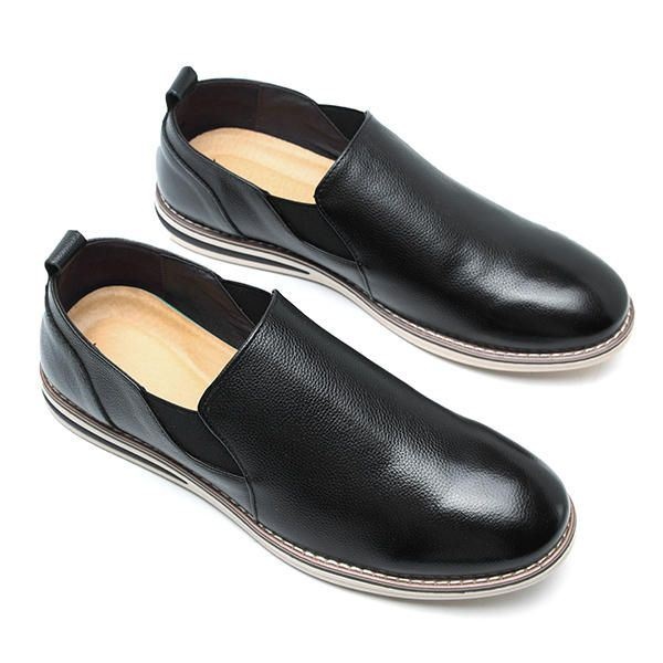 Męskie Buty Z Prawdziwej Skóry Casual Slip On Business Oxfords