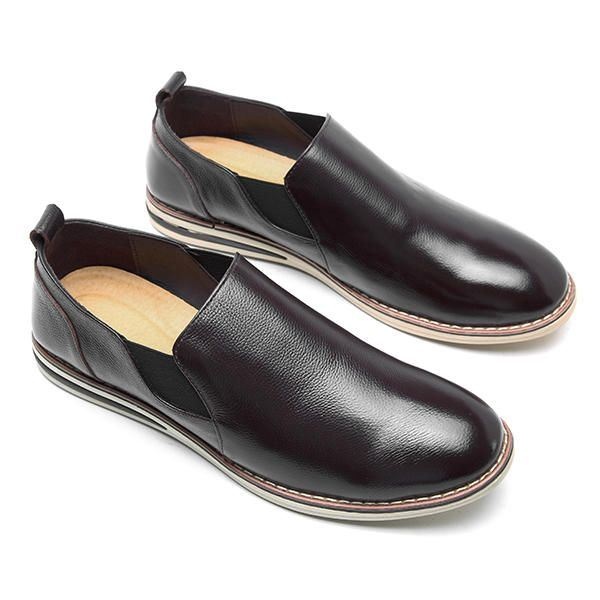 Męskie Buty Z Prawdziwej Skóry Casual Slip On Business Oxfords