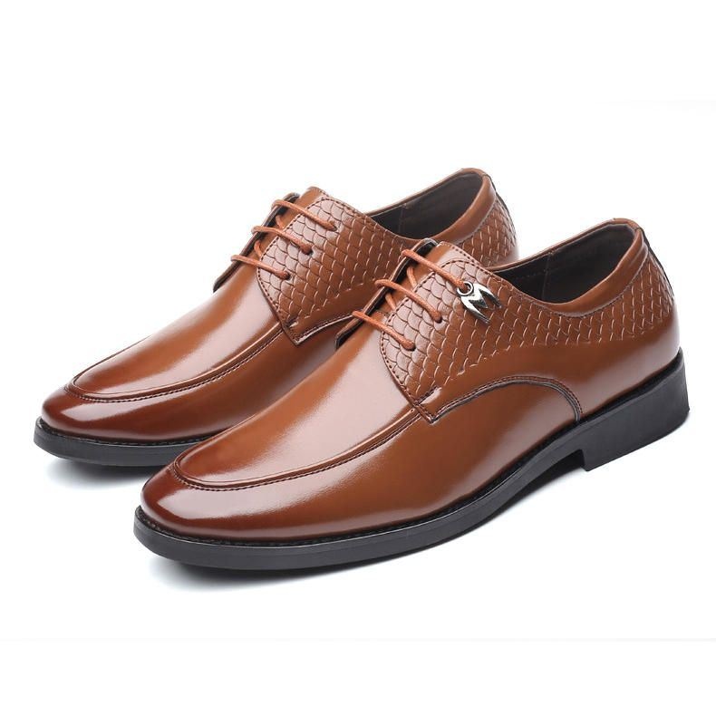 Męskie Formalne Buty Casual Pattern Slip On Soft Business Oxfords