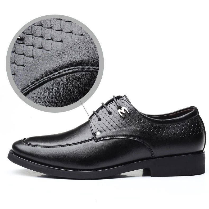 Męskie Formalne Buty Casual Pattern Slip On Soft Business Oxfords