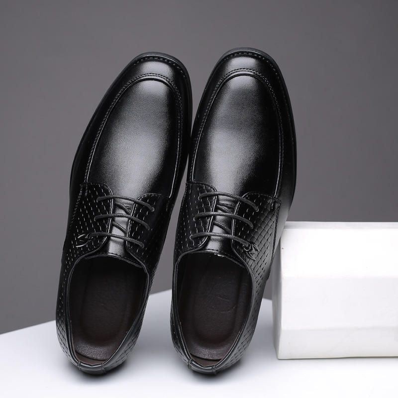 Męskie Formalne Buty Casual Pattern Slip On Soft Business Oxfords