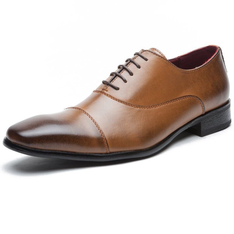 Męskie Formalne Buty Wizytowe Casual Business Genuine Leather Oksfordzie