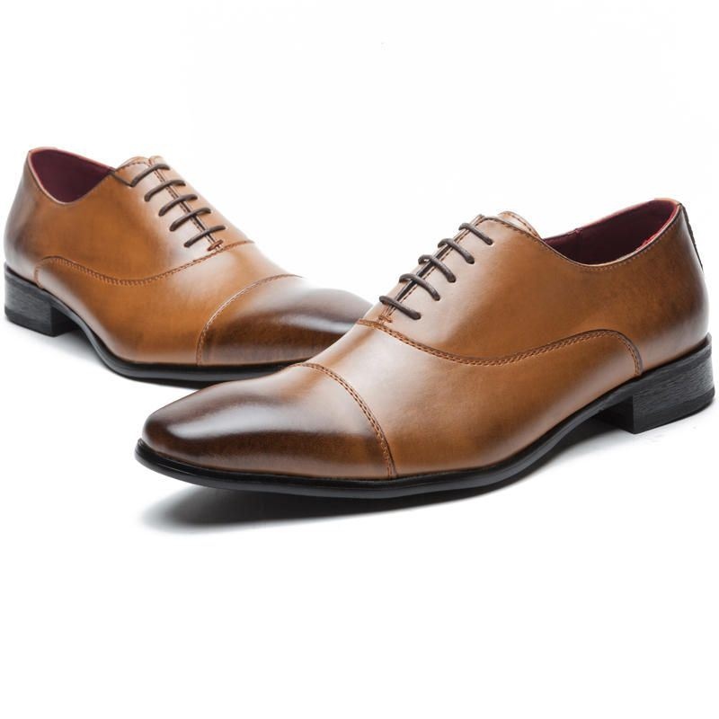 Męskie Formalne Buty Wizytowe Casual Business Genuine Leather Oksfordzie