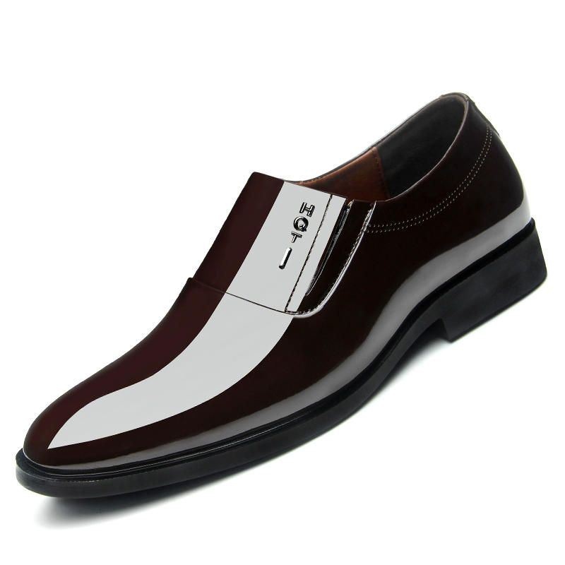 Męskie Miękkie Formalne Biznesowe Szpiczasty Nosek Slip On Oxford