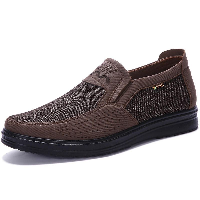 Męskie Miękkie Oddychające Business Casual Slip On Oxfords