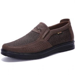 Męskie Miękkie Oddychające Business Casual Slip On Oxfords