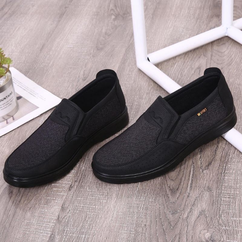 Męskie Miękkie Oddychające Business Casual Slip On Oxfords