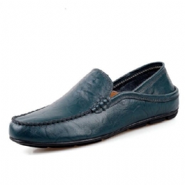 Męskie Miękkie Skórzane Formalne Buty Slip On Business Shoes Casual Driving Shoes