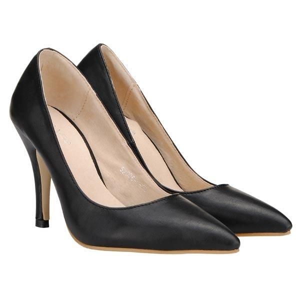 Damskie CZółenka Ol Stiletto Pu Pointed Toe Pure Color