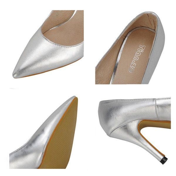 Damskie CZółenka Ol Stiletto Pu Pointed Toe Pure Color