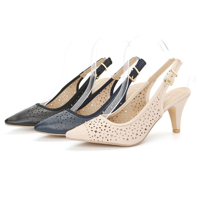 Kobiety Hollow Out Pointed Toe Slingback Eleganckie CZółenka Biurowe