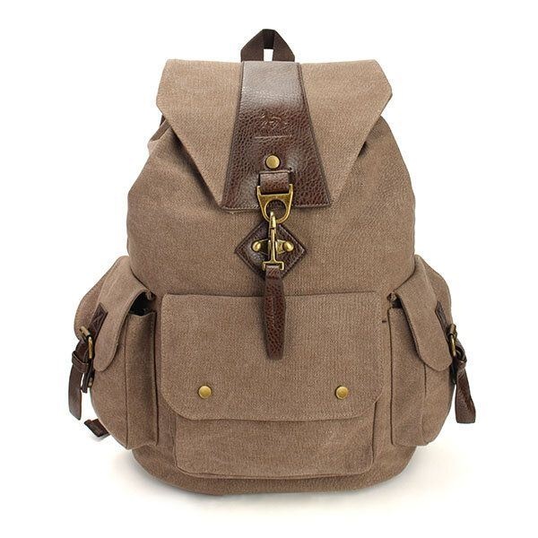 Casual Vintage Męskie Plecaki Canvas Women Backpack School Bags