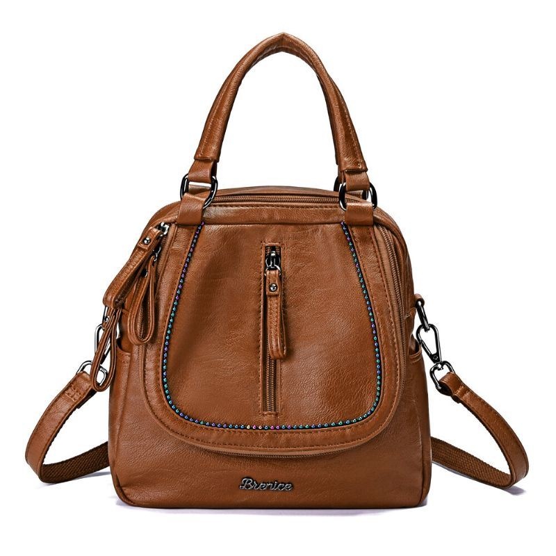 Damska Wielofunkcyjna Miękka Torebka W Stylu Vintage CZeski Plecak Na Ramię Crossbody