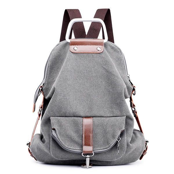 Damski Wielofunkcyjny Plecak Na Co Dzień Messenger Bag Canvas Backpack