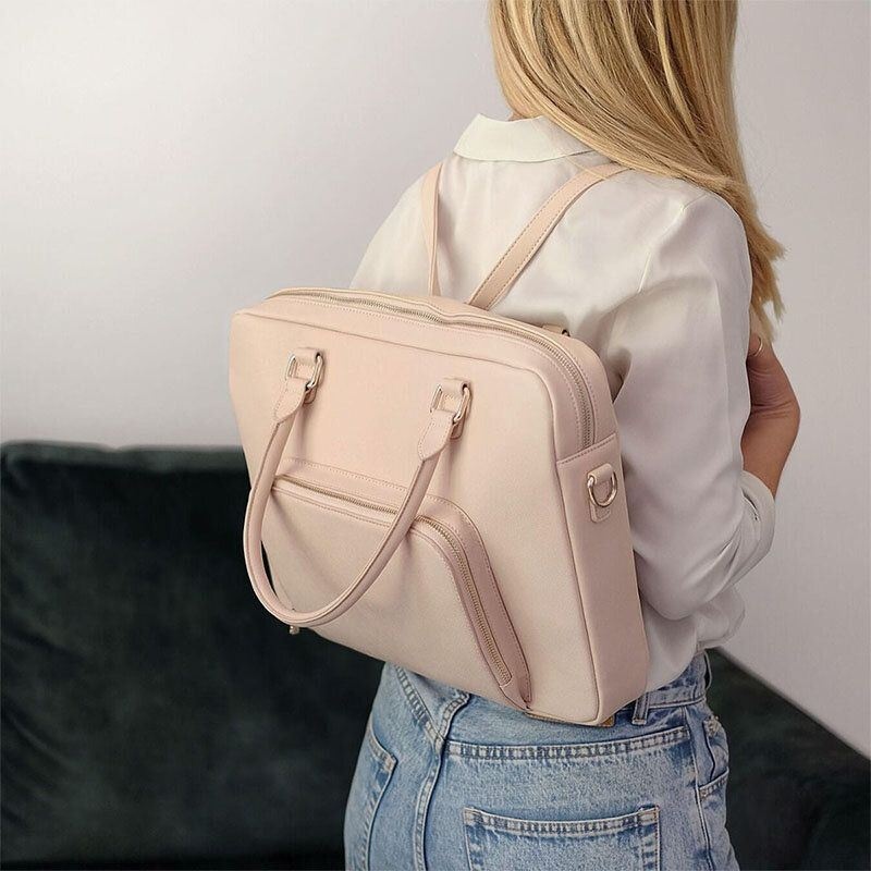 Kobiety Multi-carry Wielofunkcyjny Plecak Moda Na Co Dzień O Dużej Pojemności 14 Cal Torba Na Laptopa Torba Na Ramię Torba Crossbody Torebka