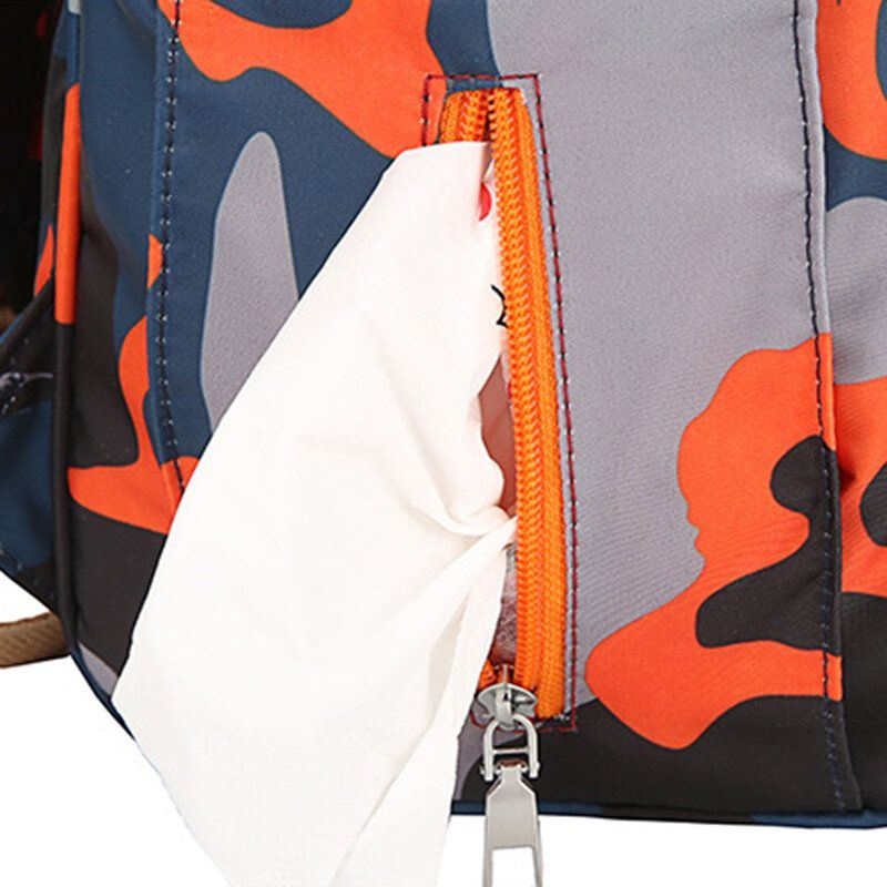 Kobiety Oxford Camo Wielofunkcyjny Wodoodporny Plecak O Dużej Pojemności Mommy Bag