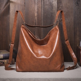 Kobiety Wosk Olejny Skórzany Plecak O Dużej Pojemności Torba Na Ramię Torba Crossbody Torebka Torba Na Pieluchy Torba Hobo Torba Hobo