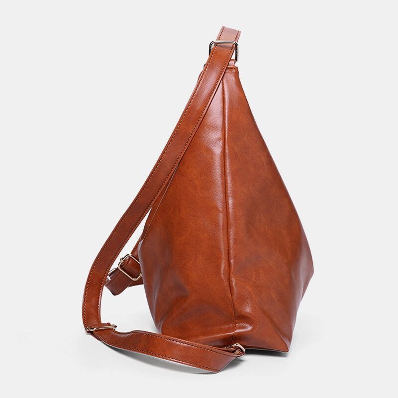 Kobiety Wosk Olejny Skórzany Plecak O Dużej Pojemności Torba Na Ramię Torba Crossbody Torebka Torba Na Pieluchy Torba Hobo Torba Hobo