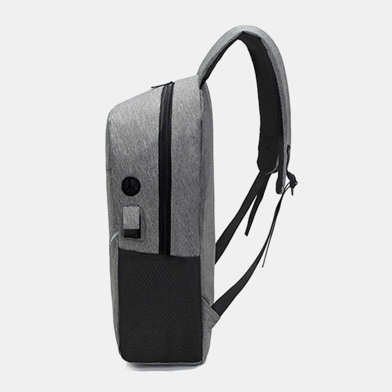 Mężczyźni 3 Szt. Nylon Usb Ładowanie Odporność Na Zużycie Moda Na Co Dzień Torba Na Laptopa Plecak Torba Crossbody Torba Kopertówka