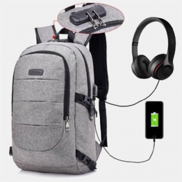 Mężczyźni Kobiety Duża Pojemność Moda Anti-theft Usb Plecak Outdoor Travel Bag