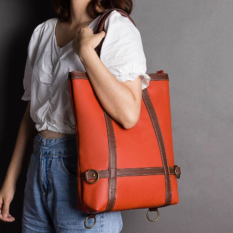 Mężczyźni Kobiety Duża Pojemność Wielofunkcyjna Faux Leather Fashion Business Bag Plecak Torebka