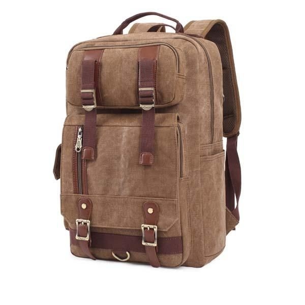 Mężczyźni Outdoor Canvas Shoulders Travel School Bags Plecaki O Dużej Pojemności