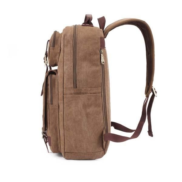 Mężczyźni Outdoor Canvas Shoulders Travel School Bags Plecaki O Dużej Pojemności