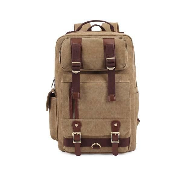 Mężczyźni Outdoor Canvas Shoulders Travel School Bags Plecaki O Dużej Pojemności