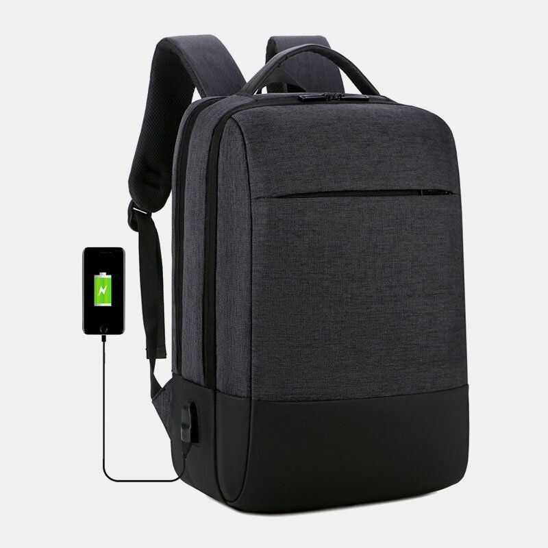 Mężczyźni Oxford 15.6-calowy Laptop Usb Do Ładowania Anti-theft Business Laptop Bag Plecak