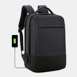 Mężczyźni Oxford 15.6-calowy Laptop Usb Do Ładowania Anti-theft Business Laptop Bag Plecak