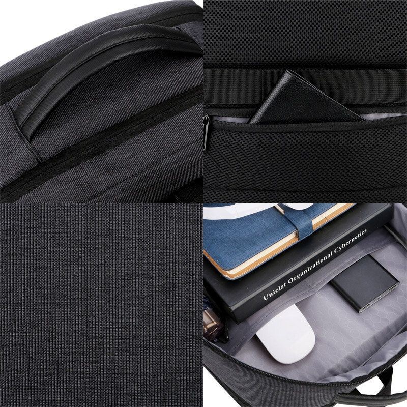 Mężczyźni Oxford 15.6-calowy Laptop Usb Do Ładowania Anti-theft Business Laptop Bag Plecak