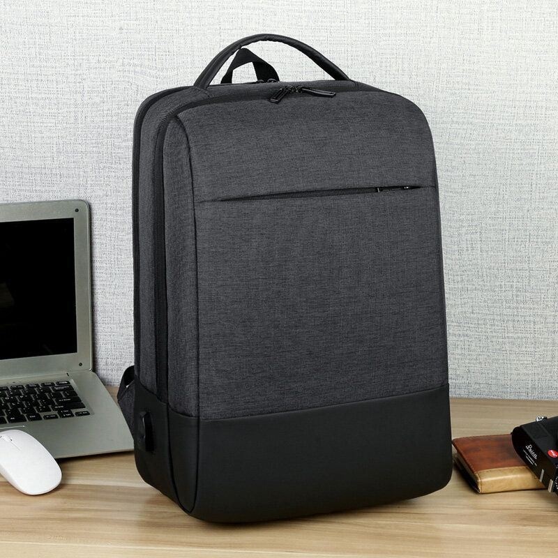 Mężczyźni Oxford 15.6-calowy Laptop Usb Do Ładowania Anti-theft Business Laptop Bag Plecak