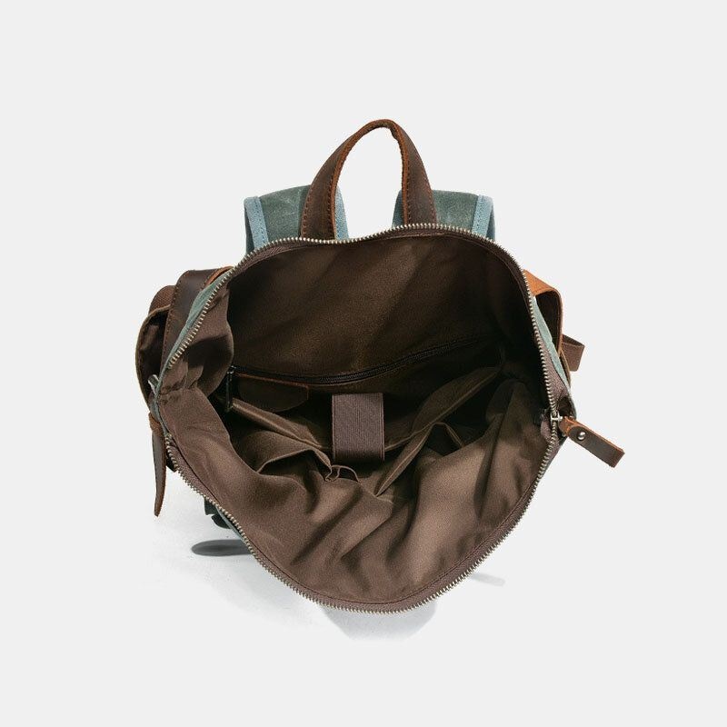 Mężczyźni Vintage Canvas Travel Bag Wodoodporny Plecak Sportowa Torba Wspinaczkowa