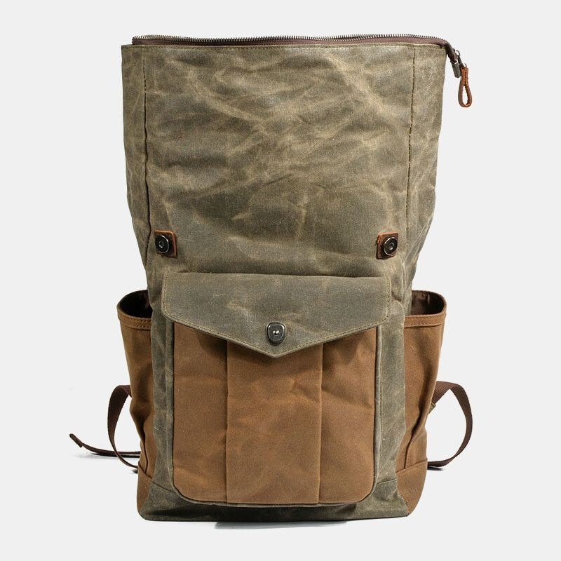 Mężczyźni Vintage Canvas Travel Bag Wodoodporny Plecak Sportowa Torba Wspinaczkowa