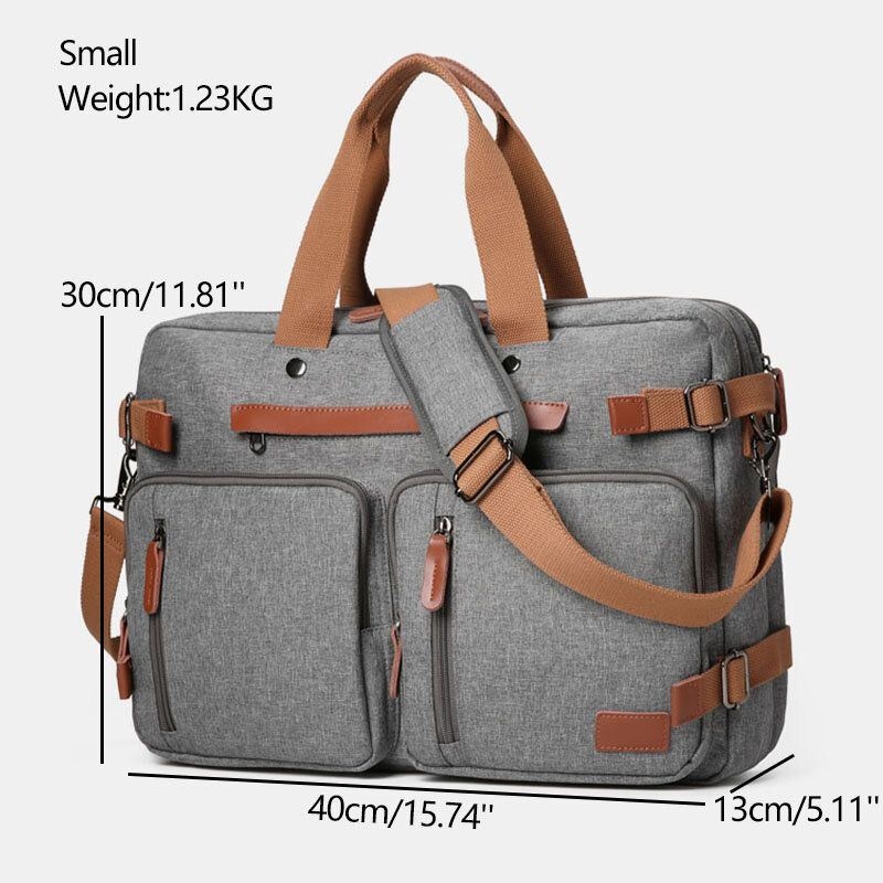 Męska Na Co Dzień Multicarry O Dużej Pojemności 15.6/17 Cal Torba Na Laptopa Plecak Z Wieloma Kieszeniami Torba Crossbody