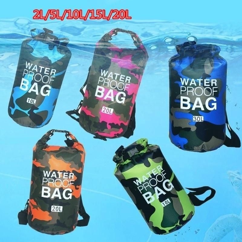 Męska Wodoodporna Lekka Torba Na Zewnątrz Camouflage Dry Bag Camo Compression Bag