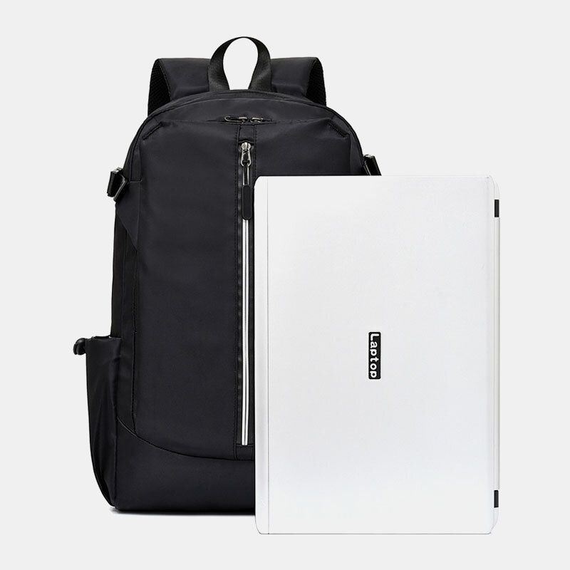 Męski Plecak O Dużej Pojemności Z Ładowaniem Usb Solid Travel Business Backpack