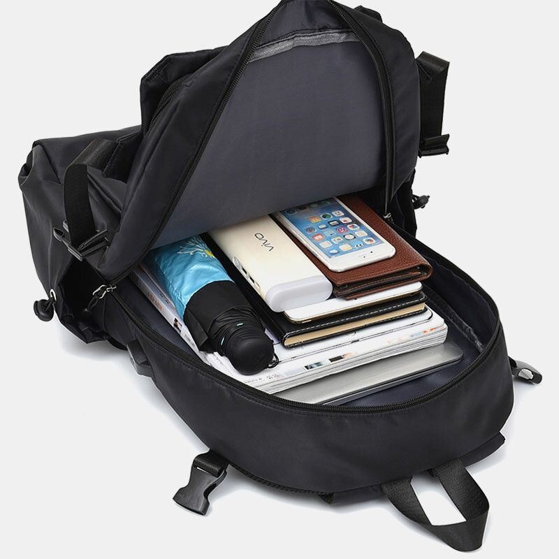 Męski Plecak O Dużej Pojemności Z Ładowaniem Usb Solid Travel Business Backpack