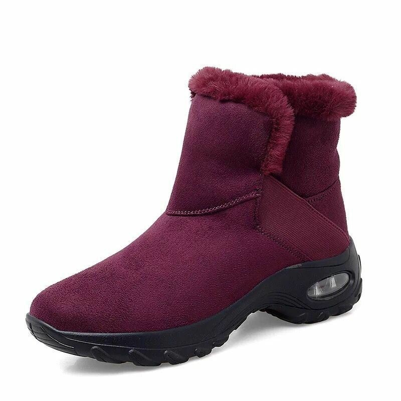 Damskie Ciepłe Antypoślizgowe Buty W Panterkę Slip On Short Snow Boots