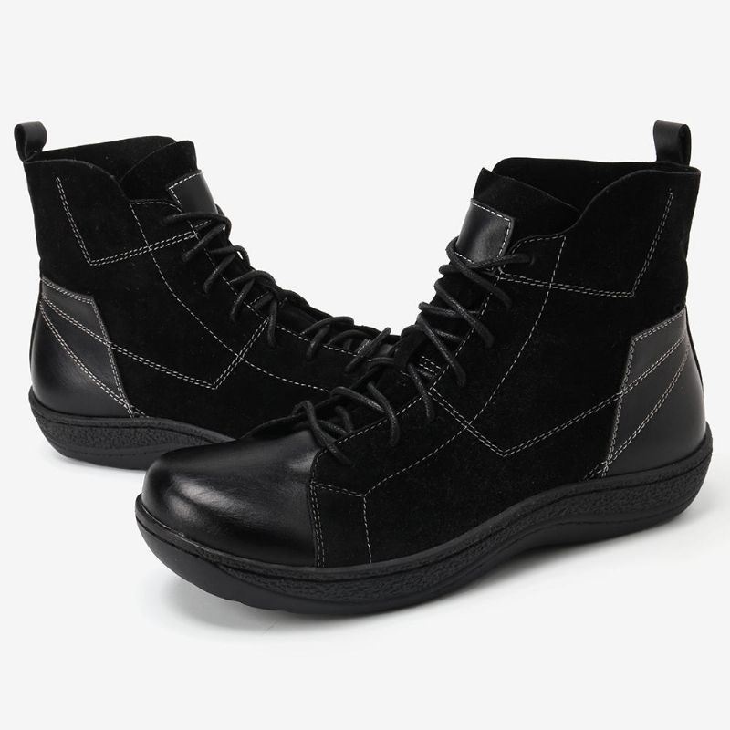 Damskie Retro Spicing Casual Lace Up Antypoślizgowe Botki