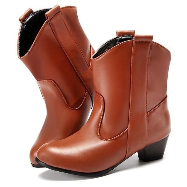 Duże Rozmiary Damskie Krótkie Buty Casual Outdoor High Heel Comfortableboots