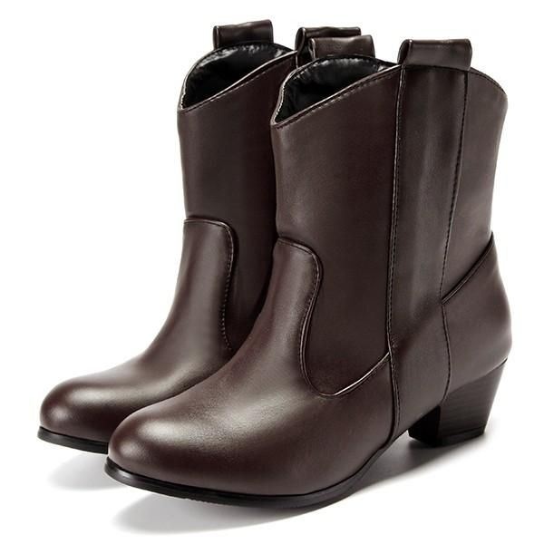 Duże Rozmiary Damskie Krótkie Buty Casual Outdoor High Heel Comfortableboots